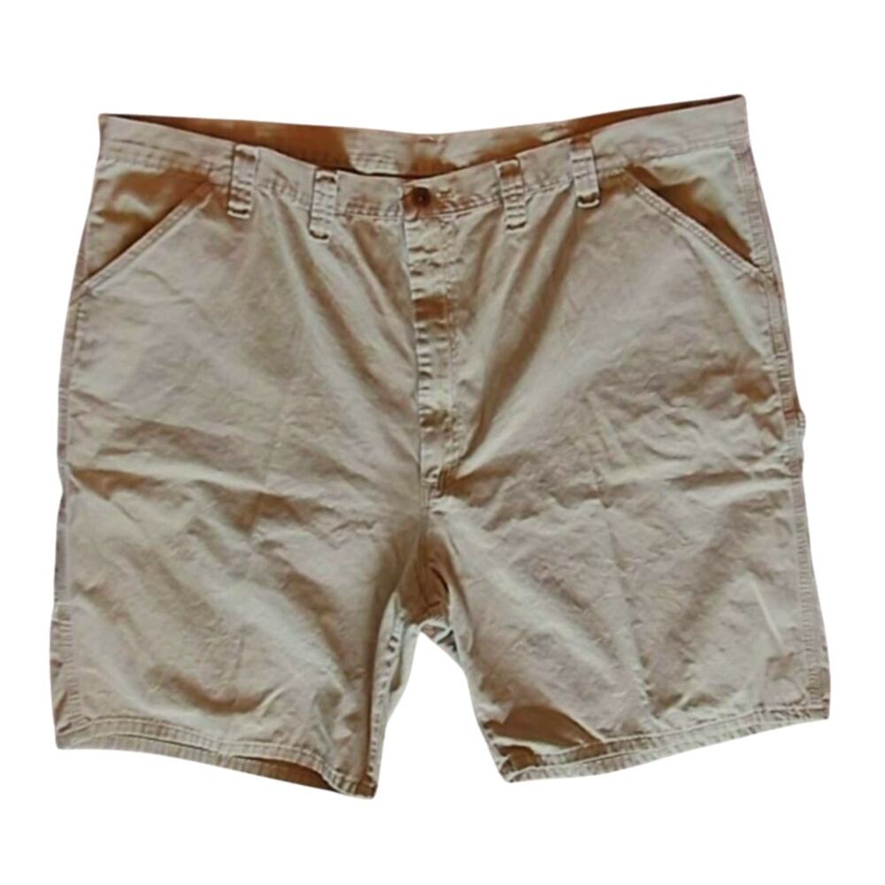 Wrangler Men's 46 Beige Cotton Utility Comfort Lightweight Shorts, Inseam 10"